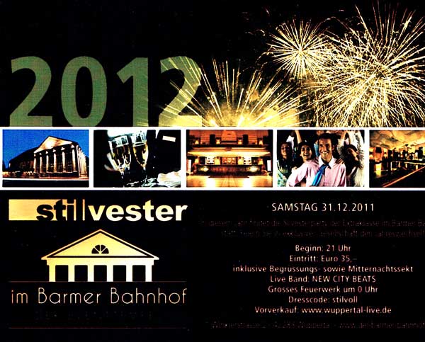 Silvester-Flyer des Barmer Bahnhofs