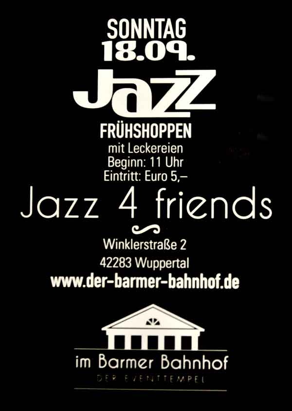 Flyer zum Jazz-Frühschoppen (Rückseite)