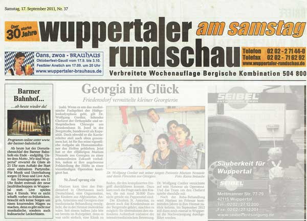 Wuppertaler Rundschau, 17.9.2011