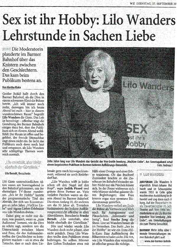 Wuppertaler Zeitung, 27.9.2011